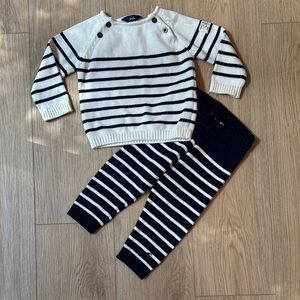 Joules Cream Knit Sweater Outfit
